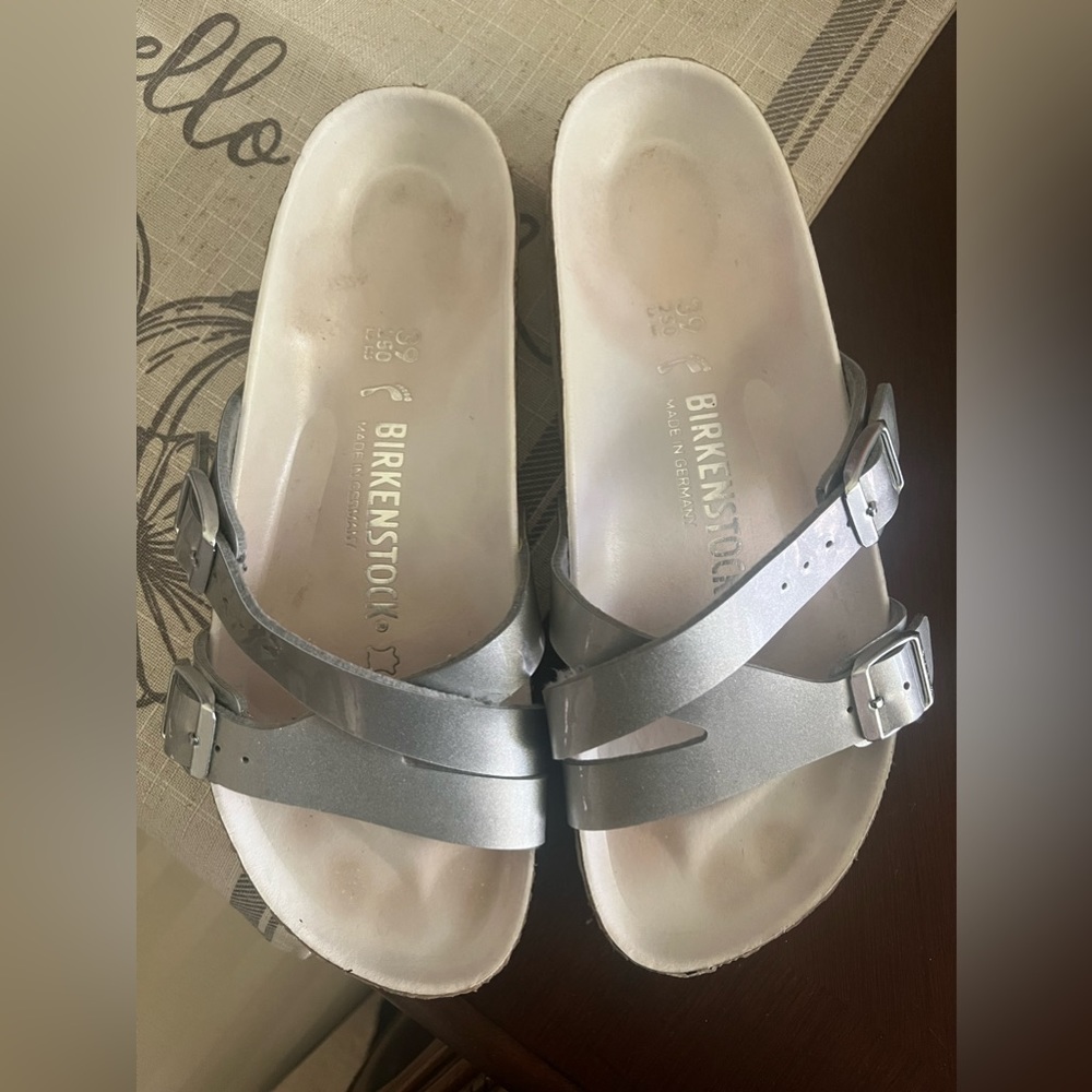 Birkenstock Silver Yao Slide Sandal -